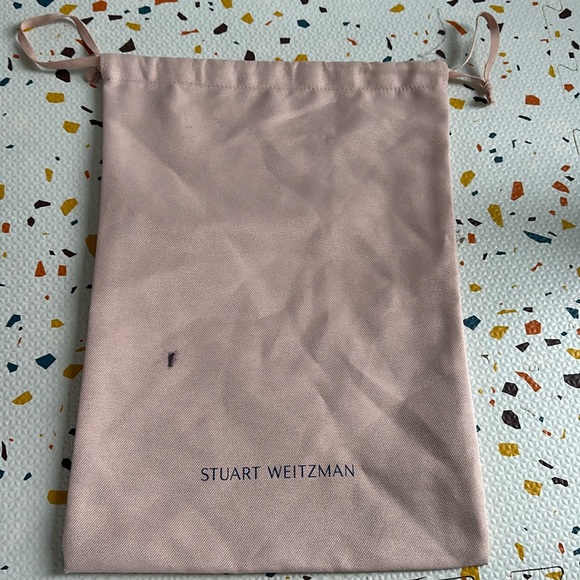 Stuart Weitzman Pink Drawstring Shoe Bag - Picture 1 of 4